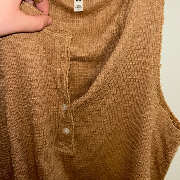 Aerie Tan Sleeveless Crop Tank Top Casual - Picture 4 of 5